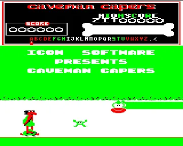 Caveman Capers (1985)(Icon Software)[a] screen shot title